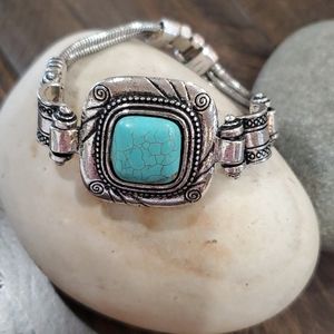Real Silver& Turquoise Bracelet